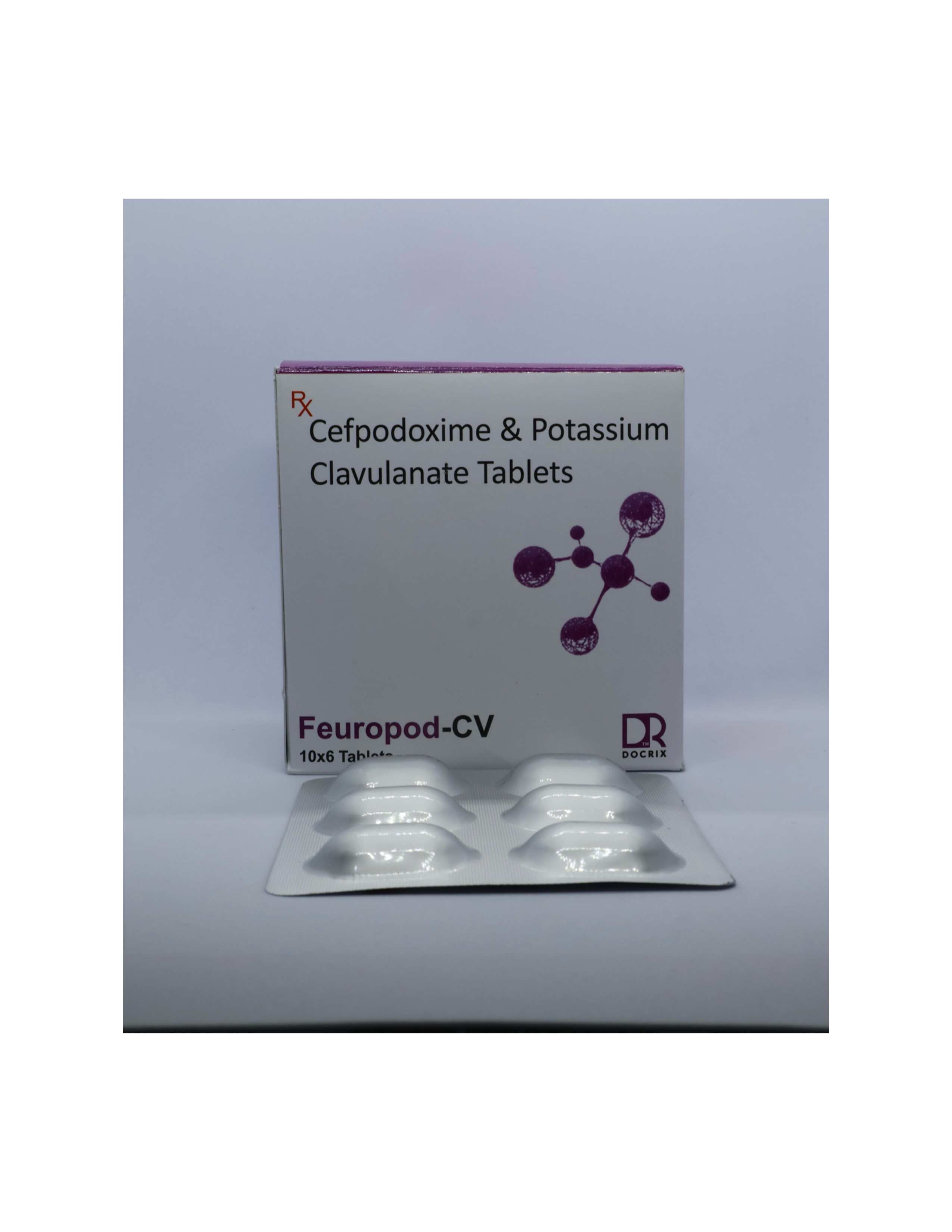 Product Name: Feuropod CV, Compositions of Feuropod CV are Cefpodoxime & Potassium Clavulanate  Tablets - Docrix Healthcare