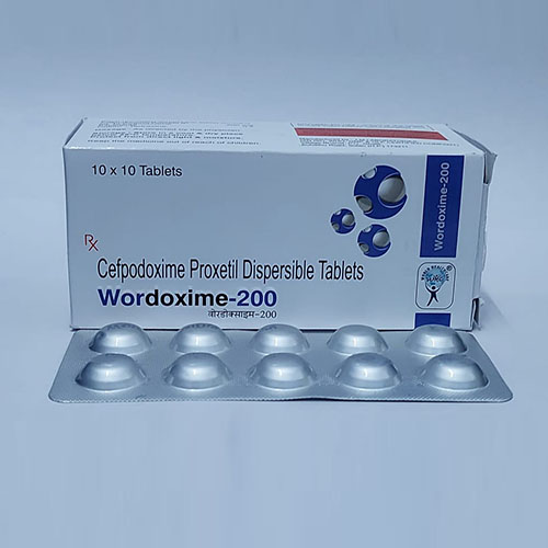 Product Name: Wordoxime 200, Compositions of Wordoxime 200 are Cefpodoxime Proxetil Dispersible Tablets - WHC World Healthcare