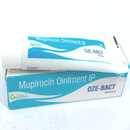 Product Name: OZE BACT, Compositions of OZE BACT are Mupirocin Ointment IP - Ozenius Pharmaceutials