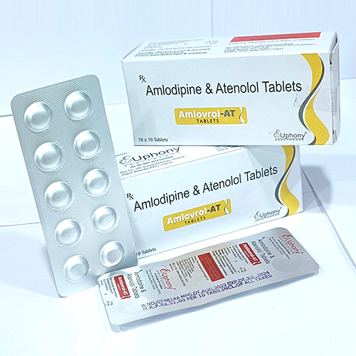 Product Name: Amlovrol AT, Compositions of are Amlodipine & Atenolol Tablets - Euphony Healthcare