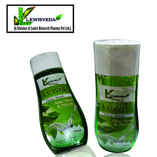 Product Name: Lewis Facewash, Compositions of Lewis Facewash are Aloe Vera & Neem - Lewis Bioserch Pharma Pvt. Ltd