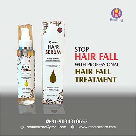 Product Name: Hair Serum, Compositions of Hair Serum are For Hairfall - Reomax Care