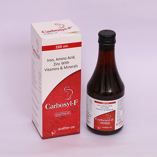 Product Name: CARBOSYL F, Compositions of CARBOSYL F are Iron, Amino Acid Zinc With Vitamins & Minerals - Biomax Biotechnics Pvt. Ltd