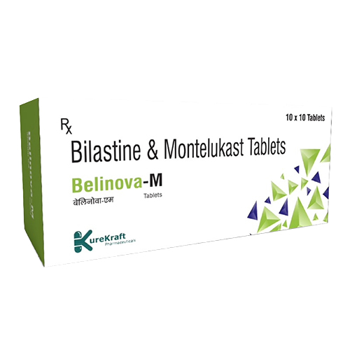 Product Name: BelinovaM, Compositions of BelinovaM are Bilastine & Montelukast - KureKraft Pharmaceuticals