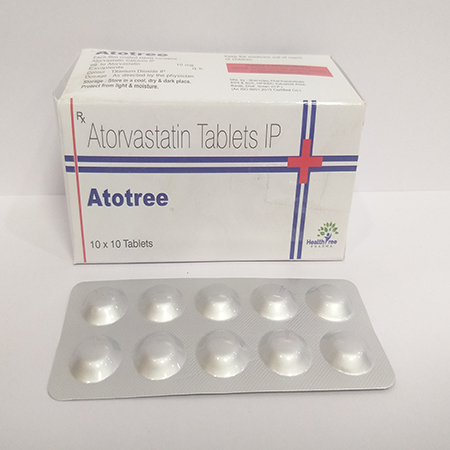 Product Name: Atotree, Compositions of Atotree are Atorvastatin Tablets IP - Healthtree Pharma (India) Private Limited