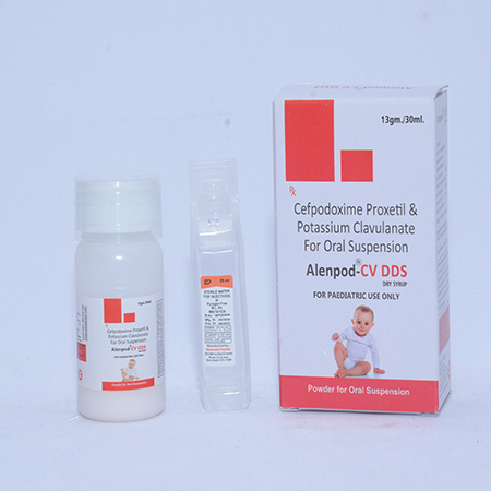 Product Name: ALENPOD CV DDS, Compositions of ALENPOD CV DDS are Cefpodoxime Proxetil Oral Suspension IP - Alencure Biotech Pvt Ltd