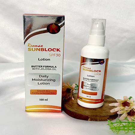 Product Name: Sunblock, Compositions of Sunblock are Butter Formula with Jojoba Oil - Reomax Care