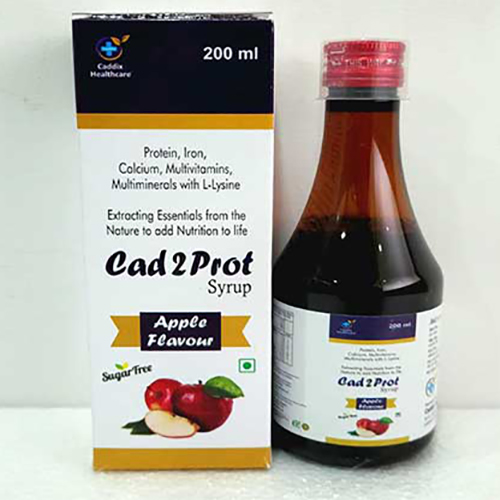 Product Name: Cad2Prot, Compositions of Cad2Prot are Protien,Iron,Calcium,Multivitamins,Multimineral with L-Lysine  - Caddix Healthcare