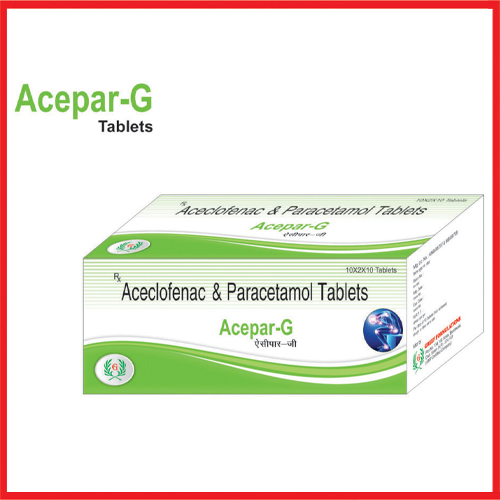 Product Name: Aspar G, Compositions of Aspar G are Aceclofenac & Paracetamol Tablets - Greef Formulations