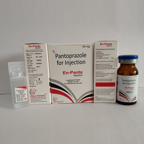 Product Name: EN PANTA, Compositions of EN PANTA are Pantoprazole For Injection - Elisun Biotech