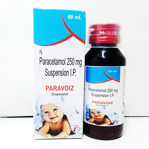 Product Name: Paravoiz, Compositions of Paravoiz are Paracetamol 250 mg  - Voizmed Pharma Private Limited