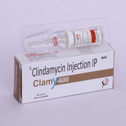 Product Name: CLAMY 600, Compositions of CLAMY 600 are Clindamycin Injection IP - Biomax Biotechnics Pvt. Ltd