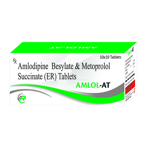 Product Name: Amlol AT, Compositions of Amlol AT are Amlodipine  Besylate & Metoprolol Succinate Tablets - Ambrosia Pharma