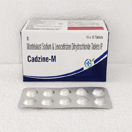 Product Name: Cadzine M, Compositions of Cadzine M are Montelukast Sodium & Levocetirizine Diydrochloride  Tablets IP - Caddix Healthcare