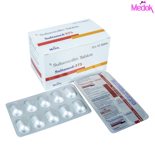 Product Name: Sultamed 375, Compositions of Sultamed 375 are Sultamicillin tablet  - Medok Life Sciences Pvt. Ltd