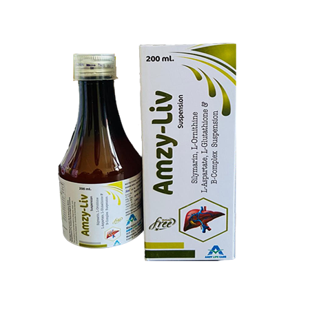Product Name: Amzy Liv, Compositions of Amzy Liv are L-Ornithine L-Aspartate+Silymarin is used in the treatment of Liver disease. - Amzy Life Care