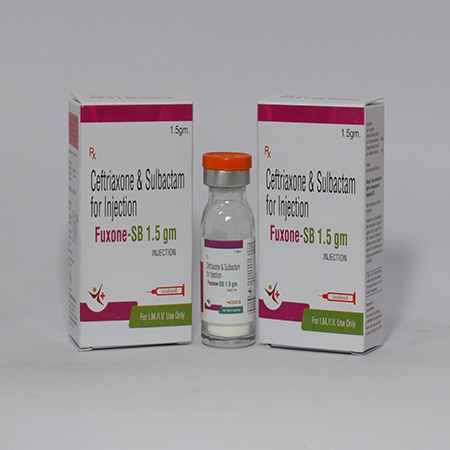 Product Name: Fuxone SB 1.5 gm, Compositions of Fuxone SB 1.5 gm are Ceftriaxone  & Sulbactam for Injection - Meridiem Healthcare