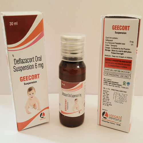 Product Name: Geecort, Compositions of Geecort are Deflazacort Oral - Leegaze Pharmaceuticals Private Limited