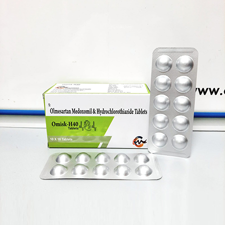 Product Name: Omisk H40, Compositions of Omisk H40 are Olmesartan Medoxomil & Hydrochloride Tablets - Asterisk Laboratories