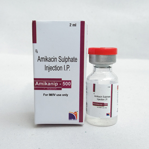 Product Name: Amikanip 500, Compositions of Amikanip 500 are Amikacin Sulphate Injection I.P. - Nova Indus Pharmaceuticals