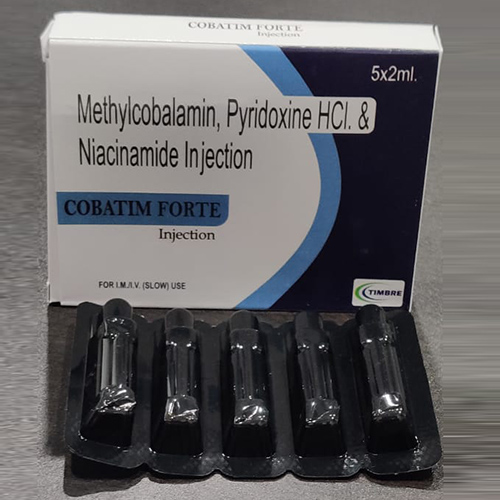 Product Name: COBATIM FORTE, Compositions of COBATIM FORTE are Methylcobalamin, Pyridoxine HCI.  & Niacinamide Injection - Timbre Healthcare