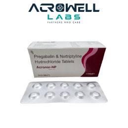 Product Name: Acronor NP, Compositions of Acronor NP are Pregabalin  and Nortriptyline Hydrochloride Tablets - Acrowell Labs Private Limited
