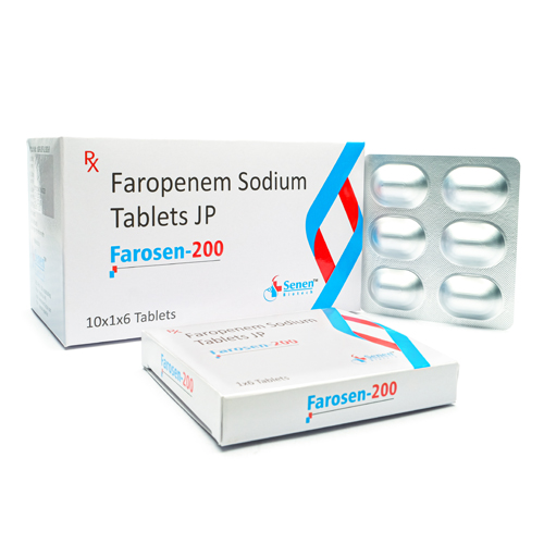 Product Name: Farosen200, Compositions of Farosen200 are Faropenem Sodium Tablets JP - Senen Biotech