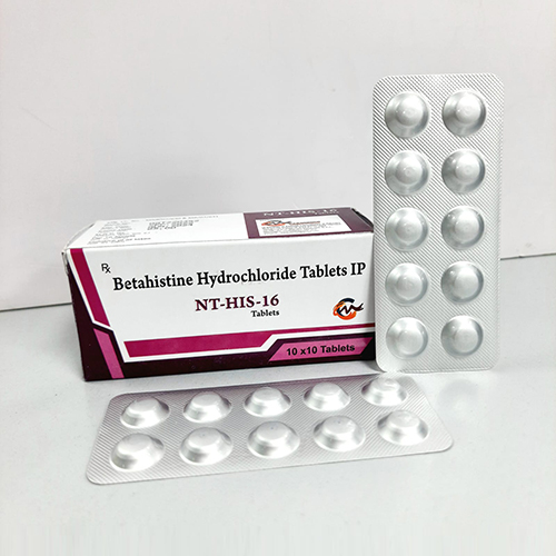 Product Name: NT His 16, Compositions of Betahistine Hydrochloride Tablets IP are Betahistine Hydrochloride Tablets IP - Cardimind Pharmaceuticals