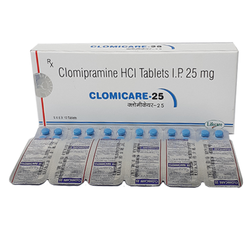 Product Name: Clomicare 25, Compositions of are Clomipramine HCL Tablets IP 25mg - Lifecare Neuro Products Ltd.