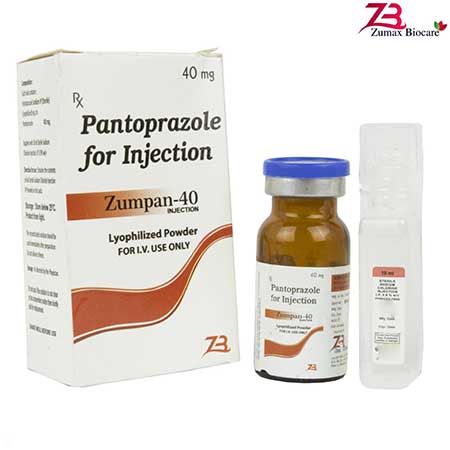 Product Name: Zumpan 40, Compositions of Zumpan 40 are Pantoprazole for Injection - Zumax Biocare