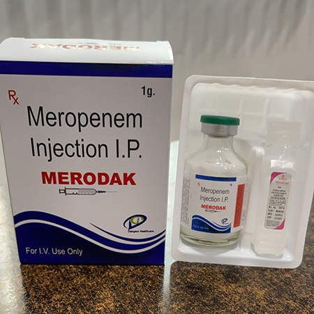 Product Name: Merodak, Compositions of Merodak are Meropenem Injection I.P. - Dakgaur Healthcare