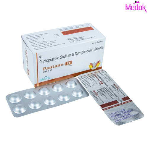 Product Name: Pantane D, Compositions of Pantane D are Pantoprazole Sodium  &  Domperidone Tablets   - Medok Life Sciences Pvt. Ltd