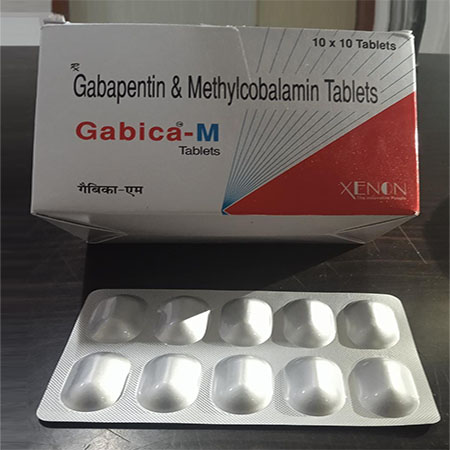 Product Name: Gabica M, Compositions of Gabica M are Gabapentin & Methylcobalamin Tablets - Xenon Pharma Pvt. Ltd