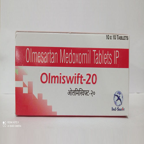 Product Name: Olmiswift 20, Compositions of Olmiswift 20 are Olmesartan Medoxomil Tablets IP - Yazur Life Sciences