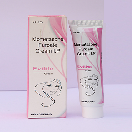 Product Name: Evilite, Compositions of Evilite are Mometasone Furoate Cream IP - Eviza Biotech Pvt. Ltd