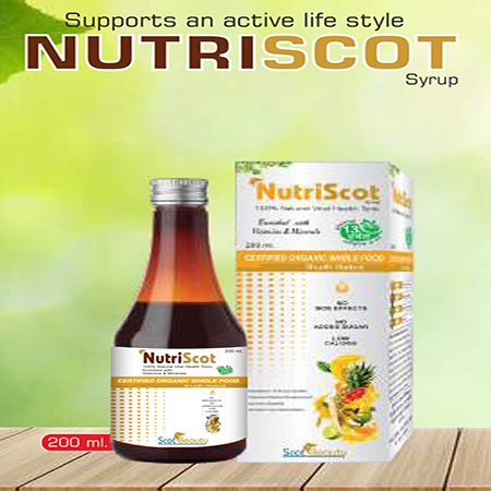 Product Name: Nutriscot, Compositions of Nutriscot are Supports an active Life Style - Scothuman Lifesciences