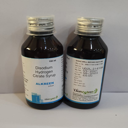 Product Name: ALKREEN, Compositions of ALKREEN are Disodium Hydrogen Citrate Syrup - Abigail Healthcare