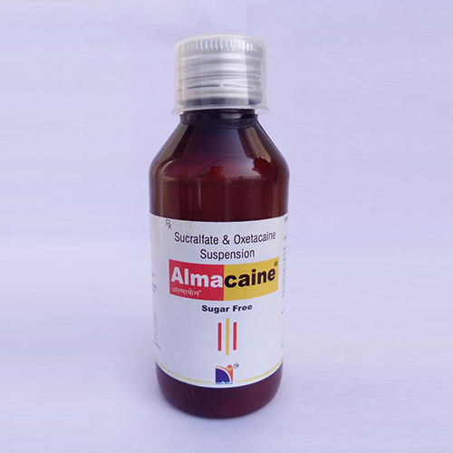 Product Name: Almacaine, Compositions of Almacaine are Sucralfate & Oxetacaine Supension - Nova Indus Pharmaceuticals