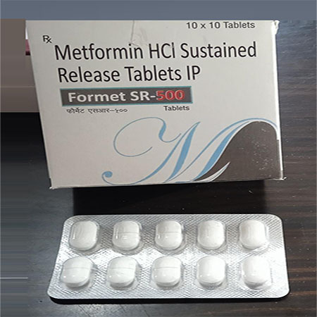 Product Name: Formet SR 500, Compositions of Formet SR 500 are Metformin Hydrochloride Prolonged-Release & Glimepiride Tablets Ip - Xenon Pharma Pvt. Ltd