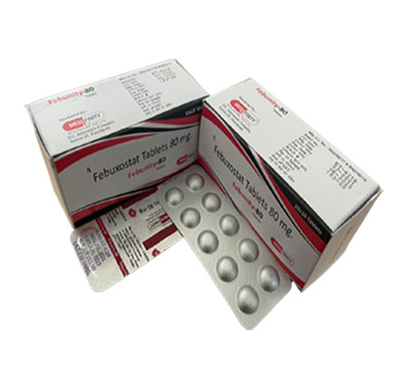Product Name: Febunity 80, Compositions of Febunity 80 are Febuxostat Tablets 80 mg - Medifinity Healthcare pvt ltd