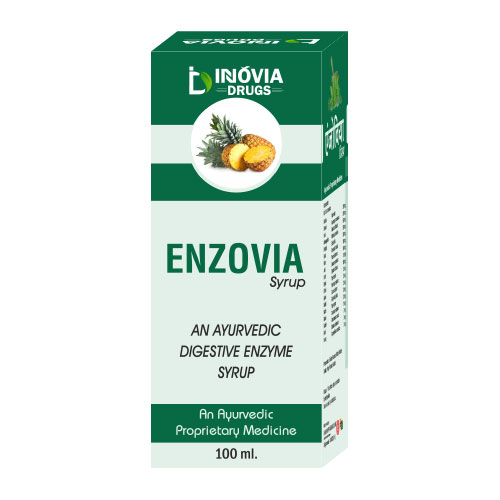 Product Name: Enzovia, Compositions of Enzovia are An ayurvedic Digestive Enzyme Syrup - Innovia Drugs