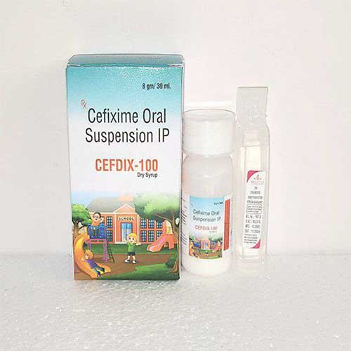 Product Name: Cefdix 100, Compositions of Cefdix 100 are Cefixime Oral Suspension IP - Caddix Healthcare