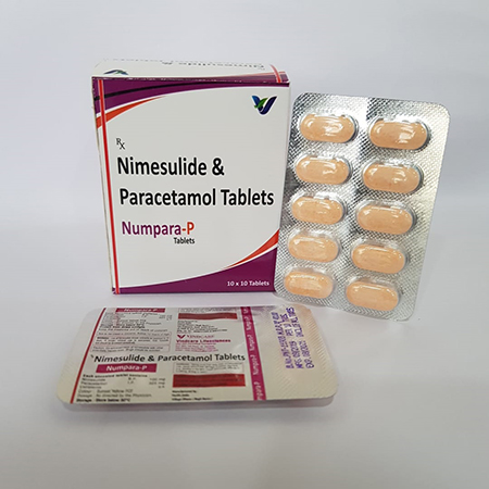 Product Name: Numpara p, Compositions of Numpara p are Nimesulide & Paracetamol Tablets - Vindcare Lifesciences