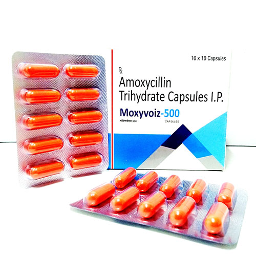 Product Name: Moxyvoiz 500, Compositions of Moxyvoiz 500 are  AMOXYCILLIN 500 MG  - Voizmed Pharma Private Limited