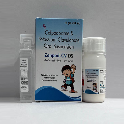 Product Name: ZENPOD CV DS, Compositions of ZENPOD CV DS are Cefpodoxime & Potassium Clavulanate Oral Suspension - Zenox Pharmaceuticals