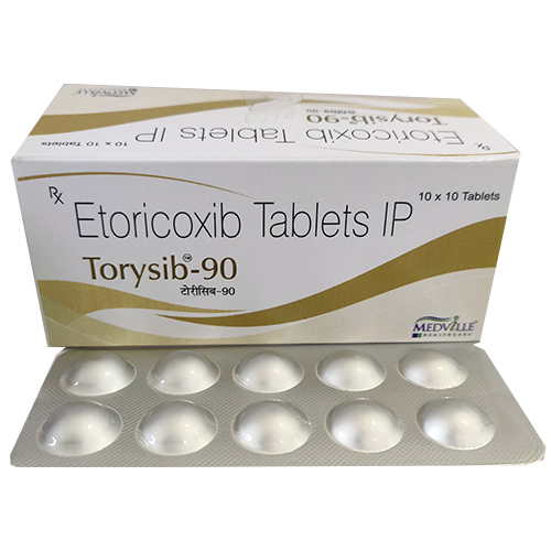 Product Name: Torysib 90, Compositions of Torysib 90 are Etoricoxib Tablets IP - Medville Healthcare