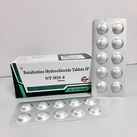 Product Name: NT His 8, Compositions of NT His 8 are Betahistine Hydrochloride Tablets IP - Asterisk Laboratories