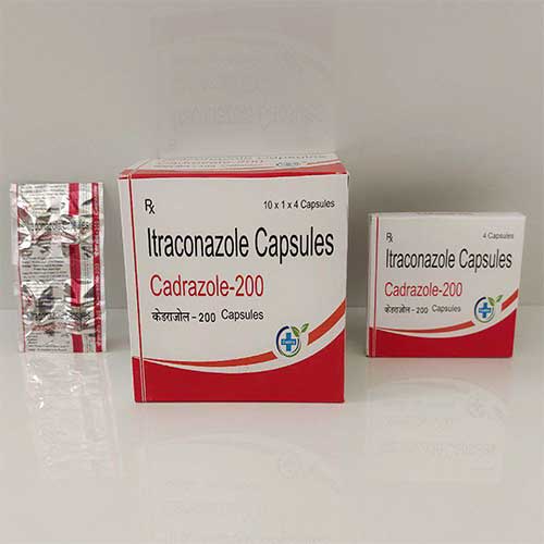 Product Name: Cadrazole 200, Compositions of Cadrazole 200 are Itraconazole Capsules - Caddix Healthcare
