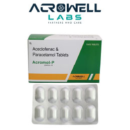 Product Name: Acromol P, Compositions of Acromol P are Aceclofenac and Paracetamol Tablets - Acrowell Labs Private Limited