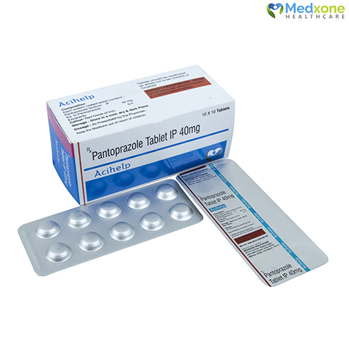 Product Name: ACIHELP, Compositions of ACIHELP are Pantoprazole Tablets IP 40mg - Medxone Healthcare